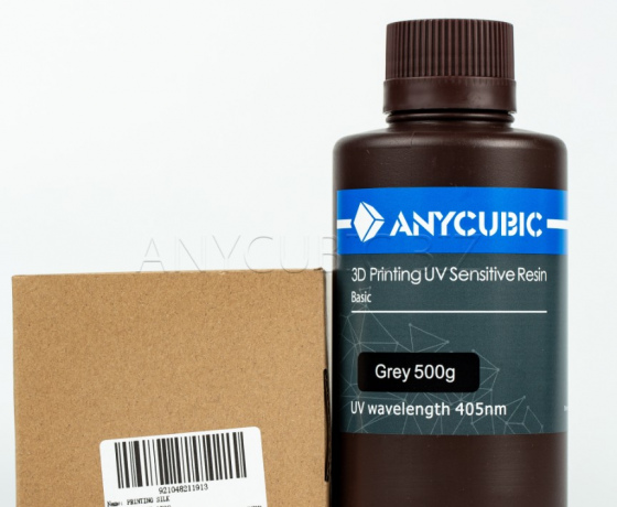 Фото 3 - Сіра Базова Фотополімерна смола Anycubic 0.5 кг