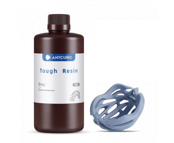 Фото 5 - СІРА Гнучка фотополімерна смола Anycubic Flexible Tough Resin GREY 1КГ