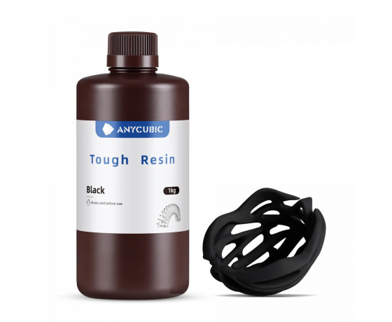 Фото 5 - ЧОРНА Гнучка фотополімерна смола Anycubic Flexible Tough Resin BLACK 1КГ
