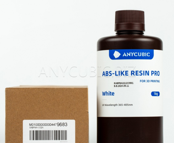 Фото 2 - Біла Anycubic ABS-Подібна Смола ПРО фотополімерна смола 1кг | White ABS-Like Resin Pro Anycubic 1kg
