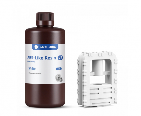Фото 4 - Фотополімерна смола Біла Aбс-подібна V2, що змивається водою