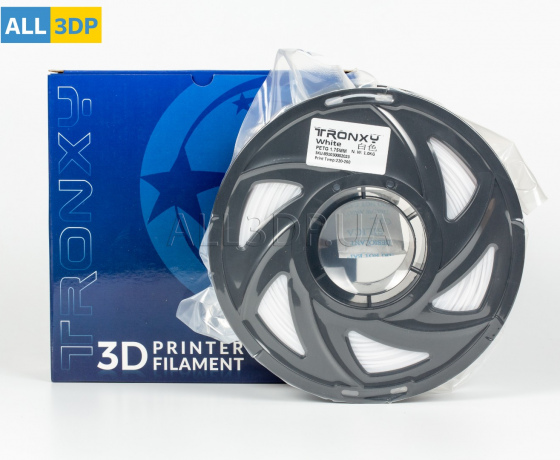 Фото 5 - Білий PETG пластик Tronxy для 3D принтера 340m | 1 кг | 1,75 мм