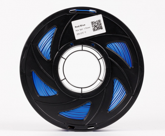 Фото 5 - Червоний Синій Пла Пластик Шовковий | PLA SILK Red Blue 1кг | 1.75мм | 330м