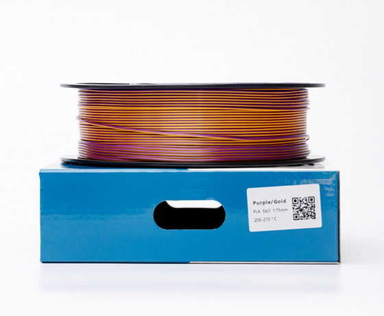 Фото 2 - Пурпурний Золотий Пла Пластик Шовковий | PLA SILK Purple Gold 1кг | 1.75мм | 330м