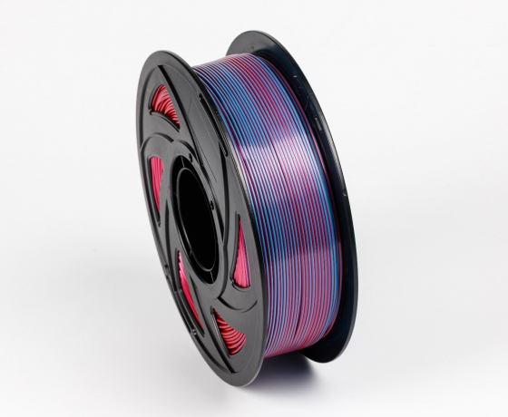Фото 5 - Рожево-червоний світло-блакитний Пла Пластик Шовковий | PLA SILK Rose Red Light Blue 1кг | 1.75мм | 330м