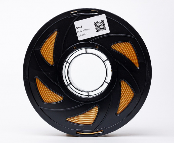 Фото 4 - Золотий PETG (ПЕТГ) coPET пластик для 3D принтера | Gold PETG 1кг | 1.75мм | 330м