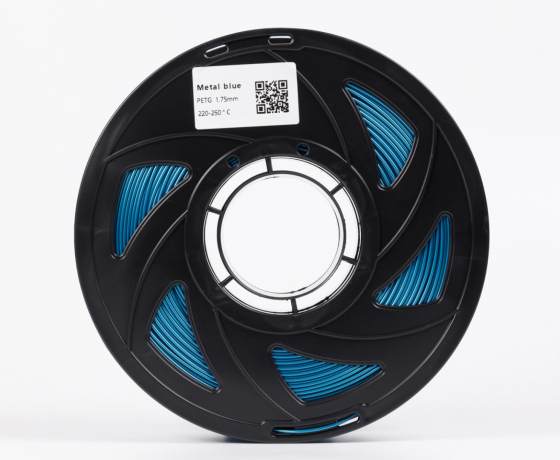 Фото 3 - Синій Металік PETG пластик для 3D принтера | PETG Filament Metal blue 1кг | 1.75мм | 330м