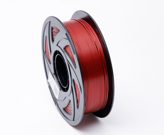 Фото 2 - Червоний Металік PETG пластик для 3D принтера | PETG Filament Metal China red 1кг | 1.75мм | 330м